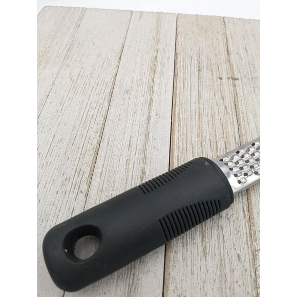 Grater Zester Cheese Garlic 12" Stainless Steel Hand Black - Picture 4 of 7